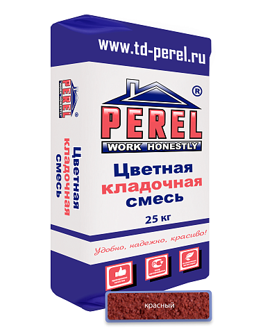 Красная кладочная смесь Perel VL 0260 25 кг