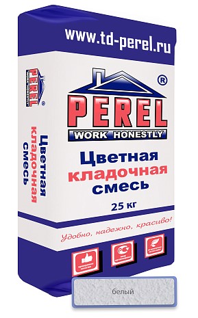 Белая кладочная смесь Perel NL 0105 25 кг